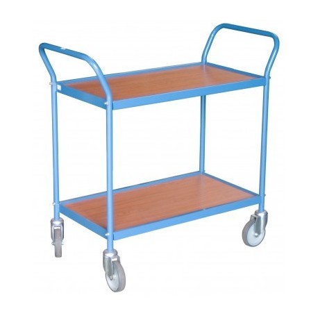 Chariot à 2 plateaux bois 780 x 420 mm de 150 kg