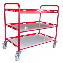 Chariot de services 3 plateaux 1000 x 600 mm de 200 kg