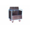 Chariot conteneur 1200x800 mm 500 kg couvercle bois
