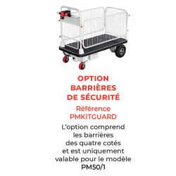 Quatre barrières grillagées