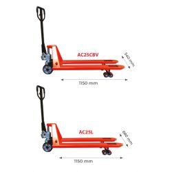 Transpalette premium roues NBN 2500 KG