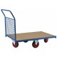 Chariot modulaire roues losange 1200x800 mm 500 kg dossier grillage